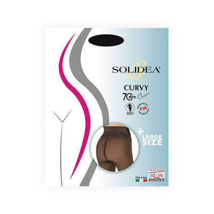 Solidea Collant Curvy 70 Opaque Nero Taglia 2m-xl