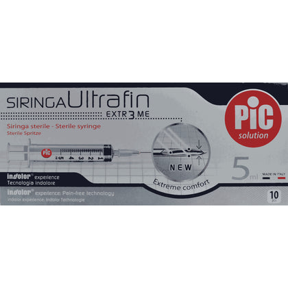 Siringa Pic Ultrafine 5ml 10 Pezzi