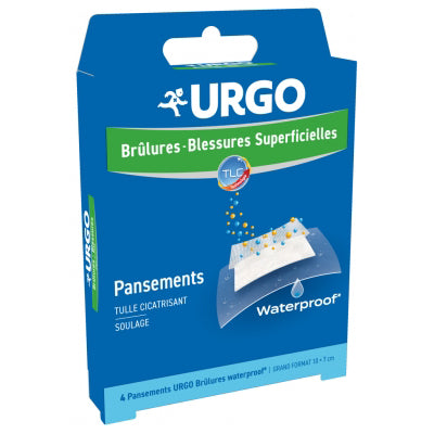 Urgo Ustioni Ferite Superficiali 4 Cerotti Waterproof 10x7cm