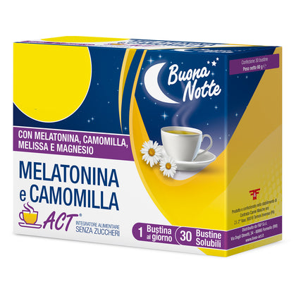 Melatonina E Camomilla Act 30 Bustine Solubili