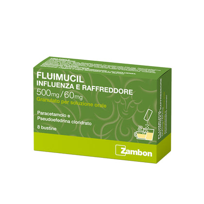 Fluimucil Influenza E Raffreddore Granulato 8 Bustine