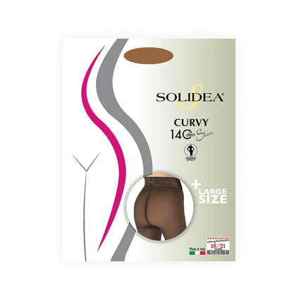 Solidea Collant Curvy 140 Sheer Camel Taglia 3ml-xl