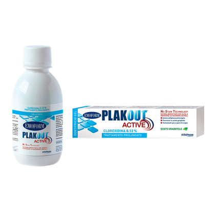 PLAKOUT ACTIVE 0,12% CLOREXIDINA COLLUTTORIO + DENTIFRICIO