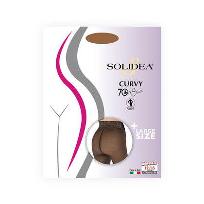 SOLIDEA COLLANT CURVY 70 SHEER CAMEL TAGLIA 4L-XL