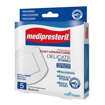 Medipresteril Cerotto Post Operatorio Tnt 10x10cm 5 Pezzi