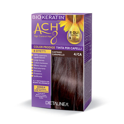 BIOKERATIN ACH8 TINTA CAPELLI CASTANO CARAMELLO 4/CA