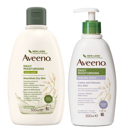 Aveeno Daily Moisturizing Bagno Doccia+crema Corpo Lavanda