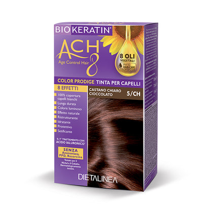 BIOKERATIN ACH8 TINTA CAPELLI CASTANO CHIARO CIOCCOLATO 5/CH