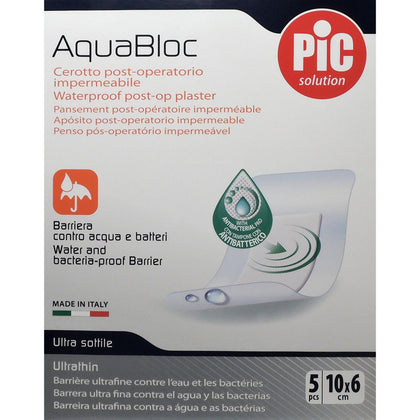 Pic Aquabloc 10x6cm Ster Antibatterico 5 Cerotti