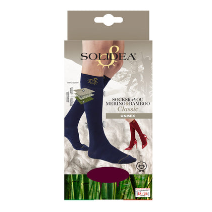 SOLIDEA SOCKS FOR YOU MERINO BAMBOO CLASSIC BORDEAUX L