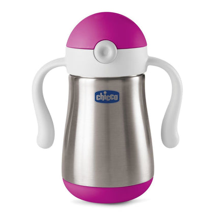 CHICCO POWER CUP ROSA TAZZA IN ACCIAIO