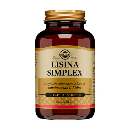 Solgar Lisina Simplex 50 Capsule Vegetali