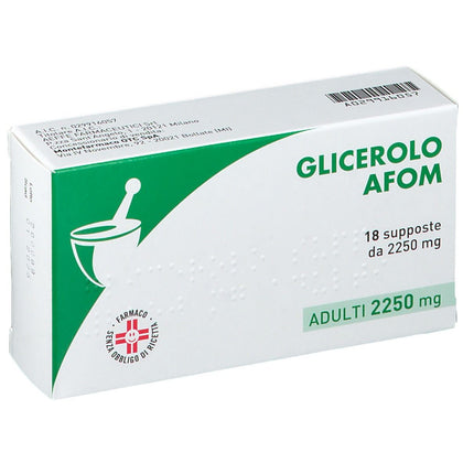 Glicerolo Afom Adulti 18 Supposte 2250mg