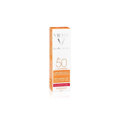 Vichy Capital Soleil Crema Viso Anti Eta' 3 In 1 Spf50+