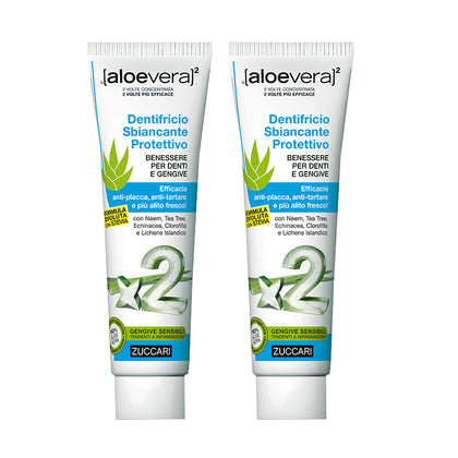 ALOEVERA2 DENTIFRICIO SBIANCANTE PROTETTIVO 2X100ML