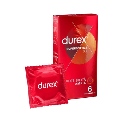 Durex Supersottile Xl Vestibilita' Ampia 6 Pezzi