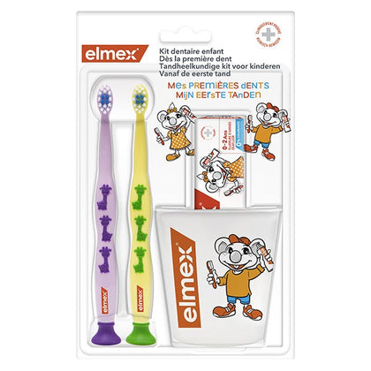 Elmex Kit Bambini 2 Spazzolini +dentifricio 50ml+ Bicchiere